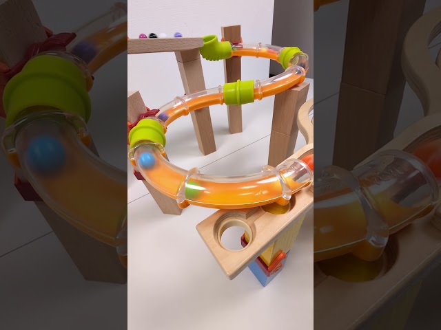 marble Run Race ASMR #283 Wooden Wave Course Colorful Marbles   #marblerun #marblerunrace #asmr