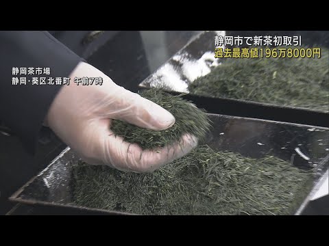 歴代最高の１キロ１９６万８０００円の値が付いたのは…　静岡市で新茶の初取引