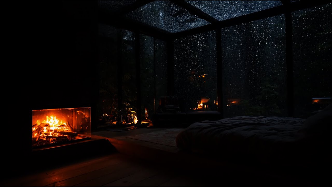 🌧 Rainy Night by the Window | Cozy Cabin Rain Sounds for Deep Sleep ...