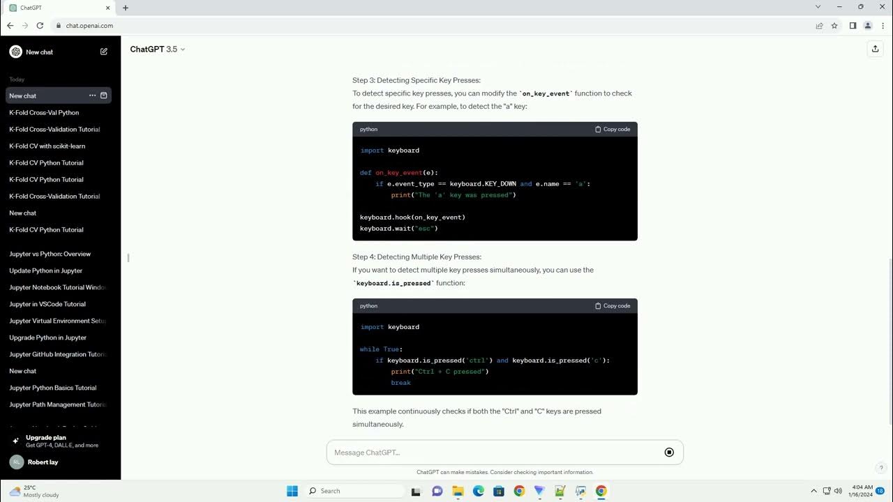 Keyboard is pressed python not working youtube