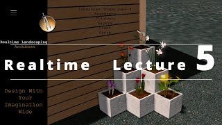Realtime Landscaping Architect Lecture 5 | شكل زينة زراعي بأحواض زراعية
