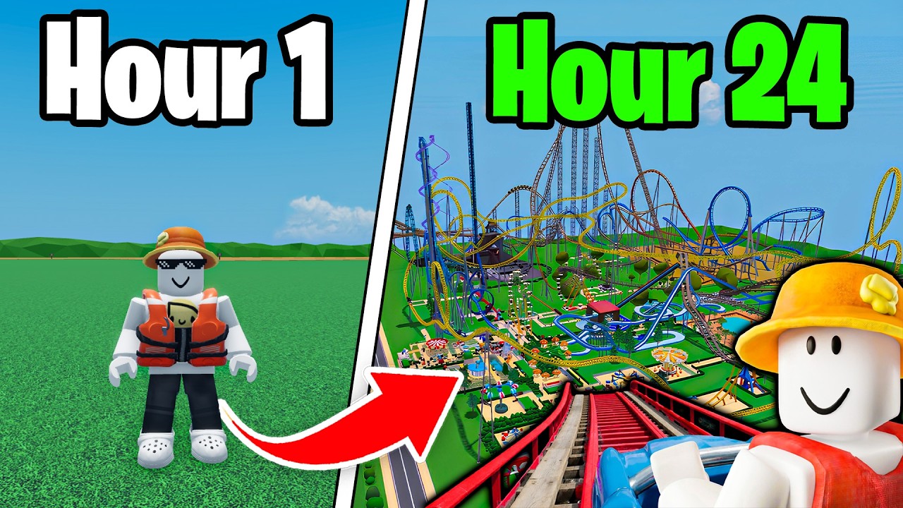 I Played Theme Park Tycoon 2 For 24 HOURS STRAIGHT!