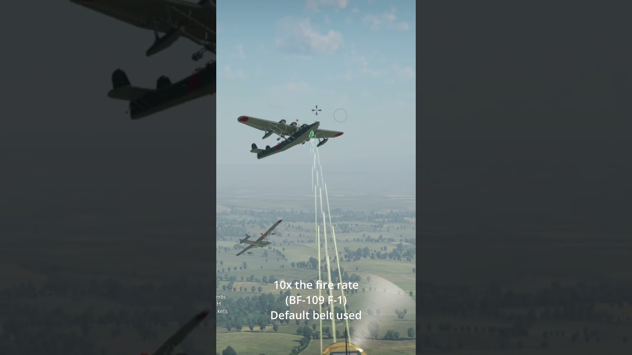100 times faster fire rate in War Thunder (Bf-109F-1) (insane ending) 