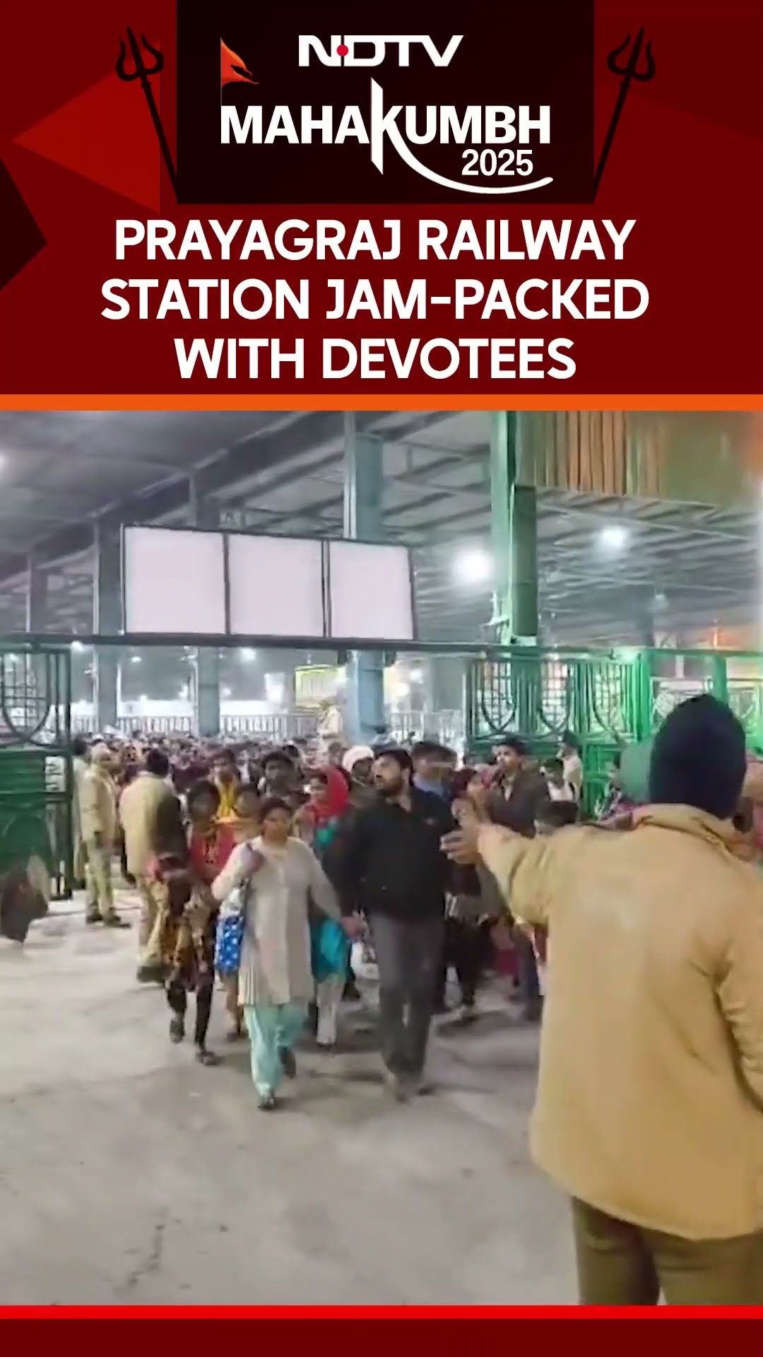 Mahakumbh 2025 | Prayagraj Railway Station Jam-Packed With Devotees