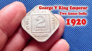 コレクション GEORGE V KING EMPEROR TWOANNAS INDIA1917 2 Annas, George V, 1917, Uncirculated/High Grade – tezbid