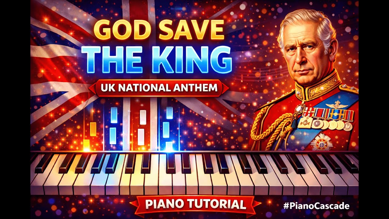 God Save the King (Charles III) | UK National Anthem Piano Tutorial | Easy to Learn