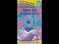 Opening to Blue's Clues: Blue's Big Pajama Party Canadian VHS (1999)