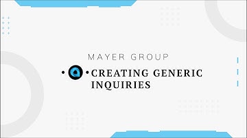 Creating Generic Inquiries In Acumatica