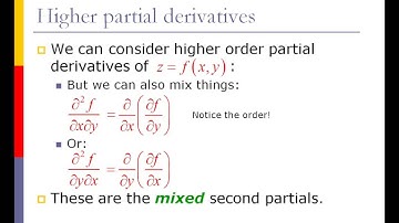 16 PL Higher order partial derivatives
