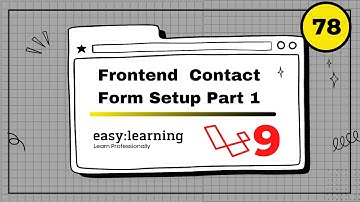 Laravel 9 Project #78 | Frontend  Contact Form Setup Part 1