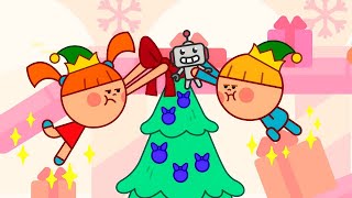 Weihnachten Lustige Cartoons Über Winter Für Kinder Prinzessin Spielzeit