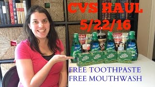 CVS Haul 5/22/16 ~ FREE SCOPE & COLGATE