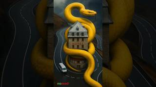 GIANT Snake Wraps Around Mountain Hotel #switzerlandshorts