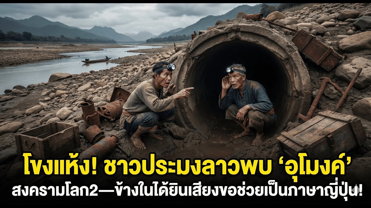 “โขงแห้ง! ชาวประมงลาวพบ ‘อุโมงค์’ สงครามโลก2—ข้างในได้ยินเสียงขอช่วยเป็นภาษาญี่ปุ่น!”