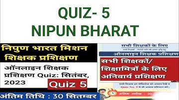 nipun foundational toolkit quiz 5  answers |nipun quiz 5 answers | nipun Bharat quiz 5 answers