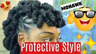 Loc Tutorial #5 | Mohawk Protective Style (Drying Pipe Cleaner Curls)