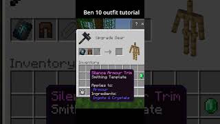 Ben 10 outfit tutorial in Minecraft #minecraft #shorts