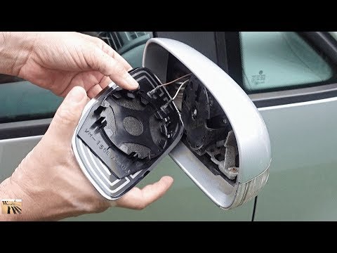 How to replace and refit Side Wing Mirror Glass for VW Touran/Passat/Golf/Jetta/Bora -DIY