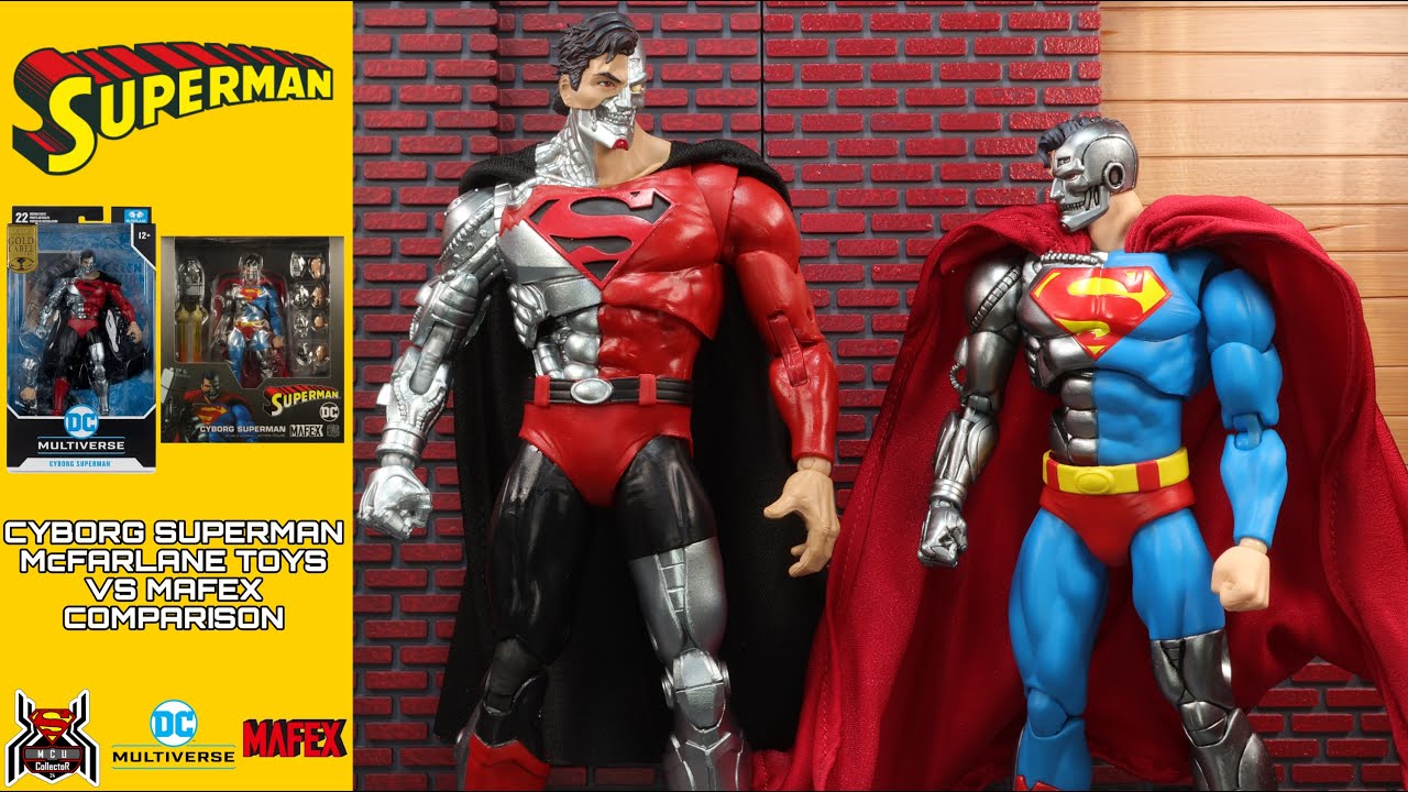 McFarlane DC Multiverse CYBORG SUPERMAN & Mafex 164 Return of DC