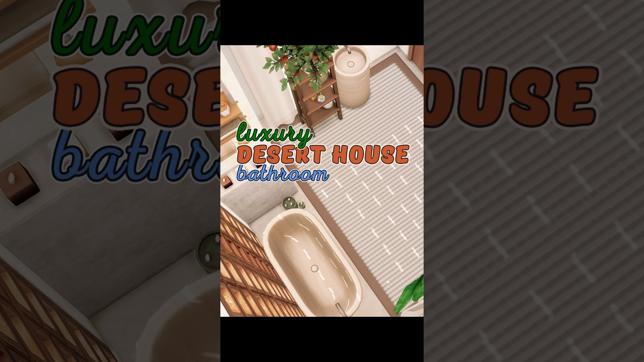 Luxury Desert House Bathroom | The Sims 4 Speed Build