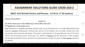 BEGC 104 Ignou Solved Assignment 2020-21