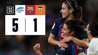 FC Barcelona vs Valencia Femenino (5-1) | Resumen y goles | Highlights Liga F