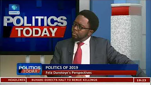 Interview on Channels TV on Politics Today with Seun Okinbaloye. Part 2