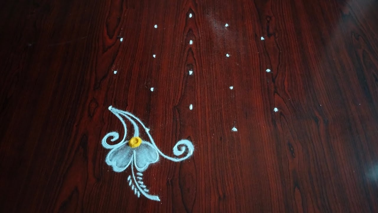 2 beautiful daily kolams ⚛️ (5×3) dot's....