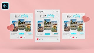 Travel Agency Social Media Post Design Photoshop Tutorial screenshot 5