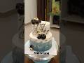 two tier customised cake for a boy/ combo flavour black forest and white forest