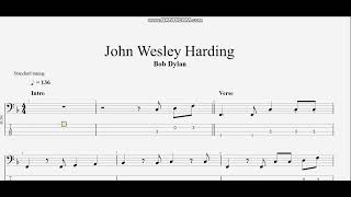 Bob Dylan - John Wesley Harding (bass tab)
