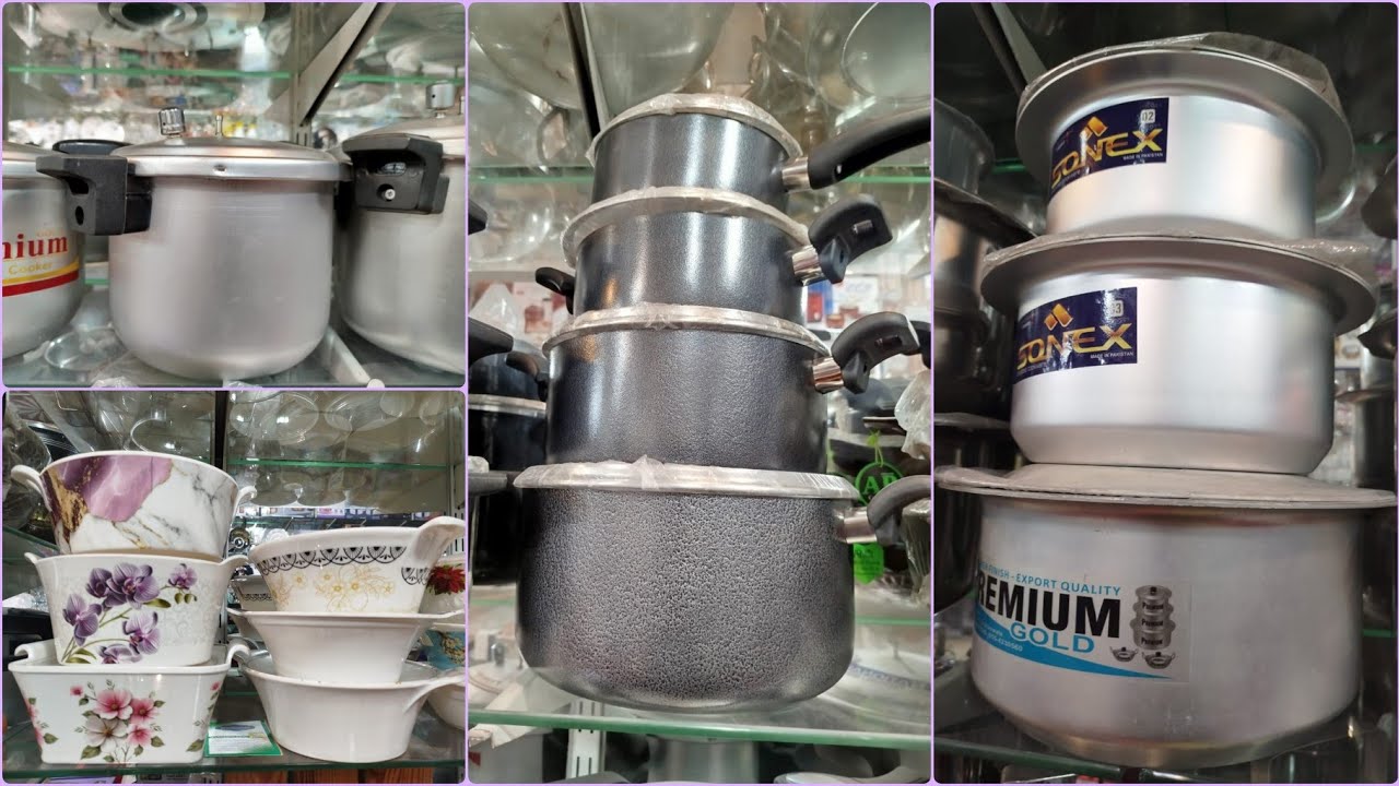 Pressure Cooker,Stainless Steel Bartan Wholesale Market Gujranwala/Nonstick Set/Big Pateela Set,Daig