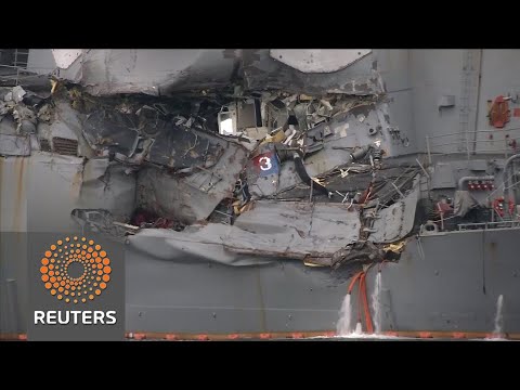 Bodies found on board damaged US destroyer - Bodies found on board damaged US destroyer