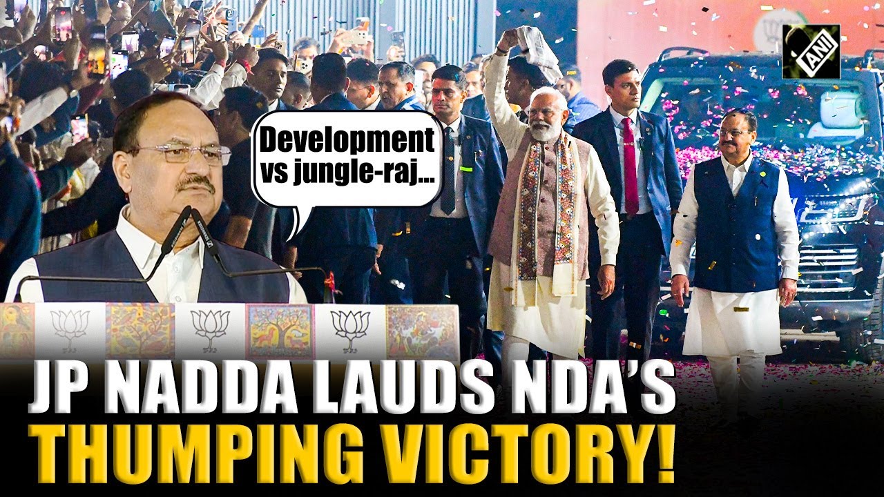 “Ye tsunami hai…”, BJP National Prez JP Nadda celebrates NDA’s thumping Bihar victory