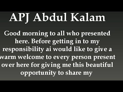 Speech on APJ