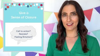 Give a Sense of Closure (Writing Mini lesson)