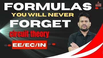 GATE 2023 Formula Session | #1 | GATE Circuit Theory | GATE Electrical and Electronics Engineering