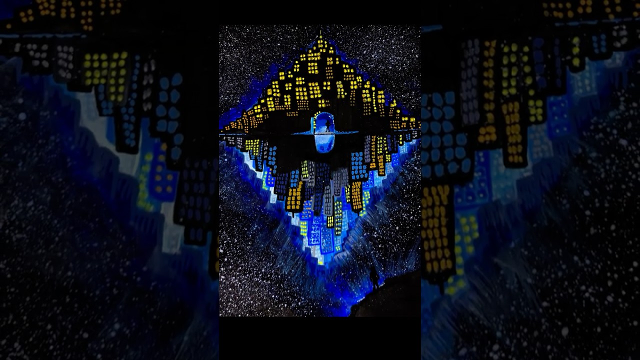 Mirror Reflection of Twin Cities | Surreal Acrylic Art