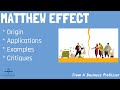 Understanding the Matthew Effect