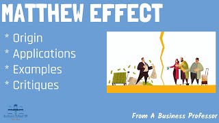 What is Matthew Effect? From A Business Professor