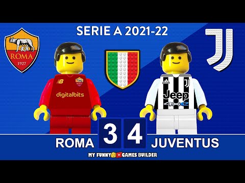 Roma Juventus 3-4 • Serie A 2021/22 Gol e Sintesi Roma Juve • All Goals &  Highlights Lego Football 