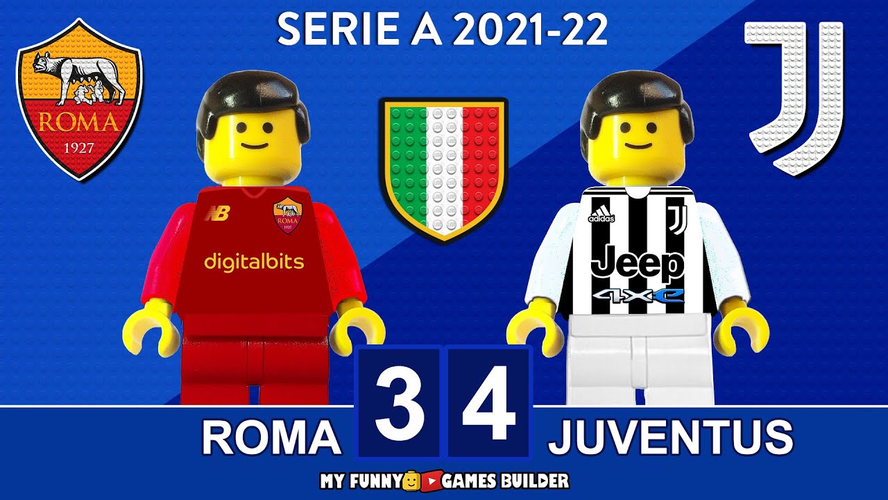 Roma Juventus 3-4 • Serie A 2021/22 Gol e Sintesi Roma Juve • All Goals &  Highlights Lego Football 