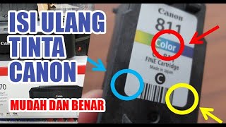 Cara mengisi cartridge warna canon