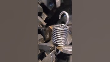 Spring manufacturing|cnc machining|spring making opration|mechanical engineering #youtubeshorts 2023