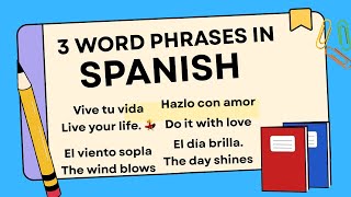 EASY 3 WORD SPANISH PHRASES ✨SOUND FLUENT FAST🌸