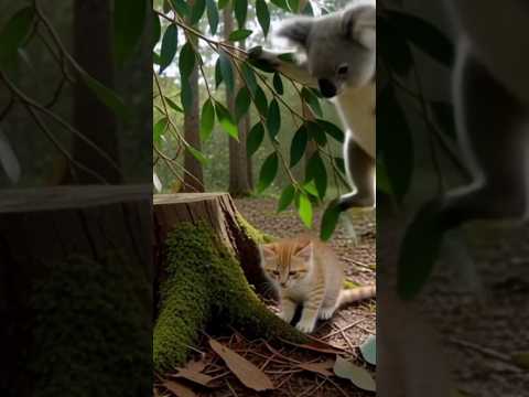 Lost Kitten Finds A Loving Koala Mom In The Forest Heartwarming Animal Friendship Cat