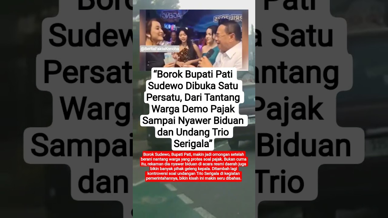 BUPATI Pati Sudewo Nyawer Biduan 