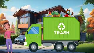 Learning German for Kids | Trash Truck | Lerne Deutsch für kinder | Müllwagen