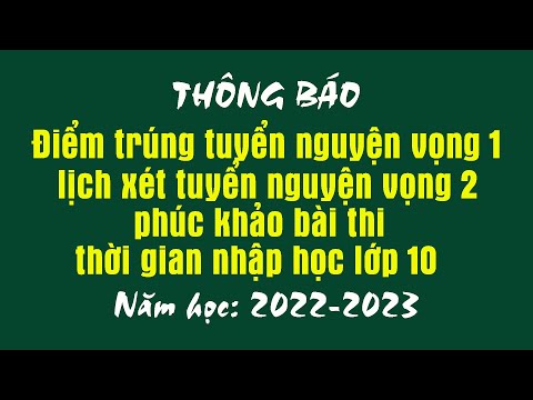 Video Kết quả tuyển sinh vào lớp 10 THPT Ngọc Lặc năm học... - YouTube