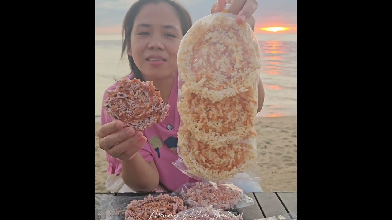 Crispy rice with caramelized sugar